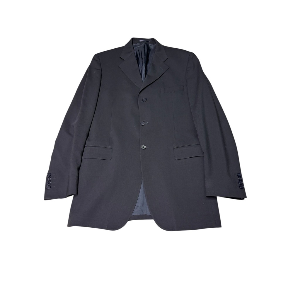 Yves Saint Laurent Pour Homme Wool Suit Jacket Blazer‎ Black Mens 42 Long